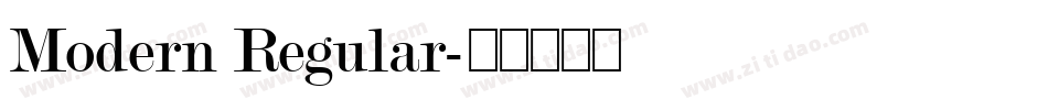 Modern Regular字体转换